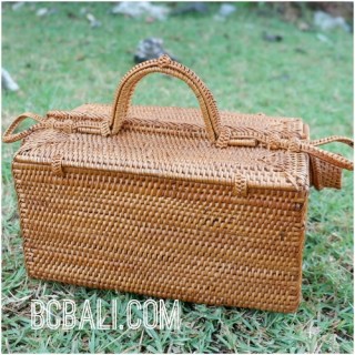 cosmetic handbag full handmade woven ata grass ethnic style